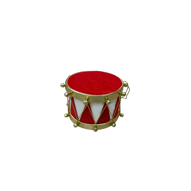 Tambor gamuzado rojo con blanco