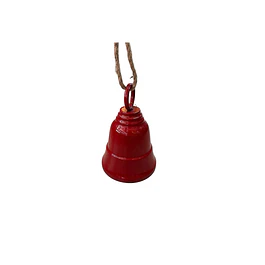 Campana metálica roja pequeña