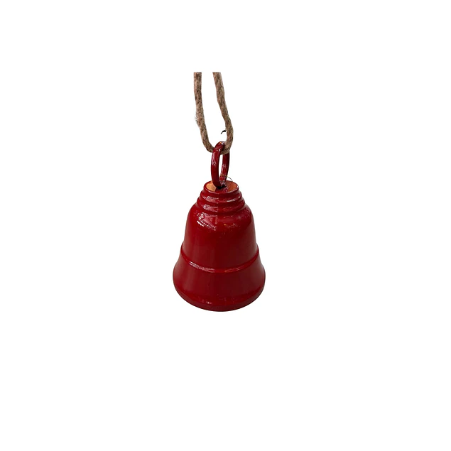 Campana metálica roja pequeña