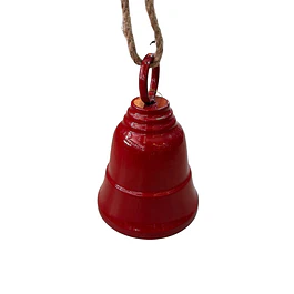 Campana metálica roja grande