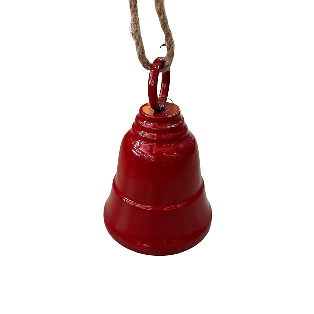 Campana metálica roja grande