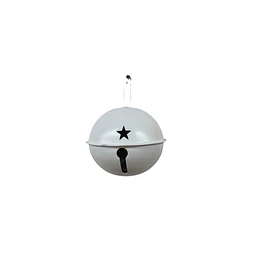 Cascabel metálico blanco 10 cms