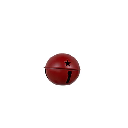 Cascabel metálico rojo 10 cms