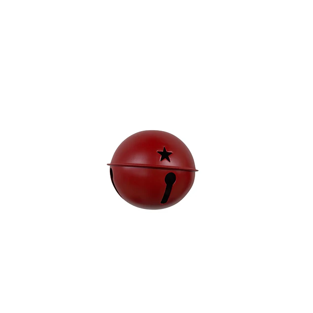 Cascabel metálico rojo 10 cms