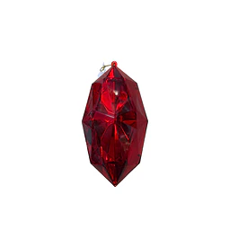 Gema decorativa roja