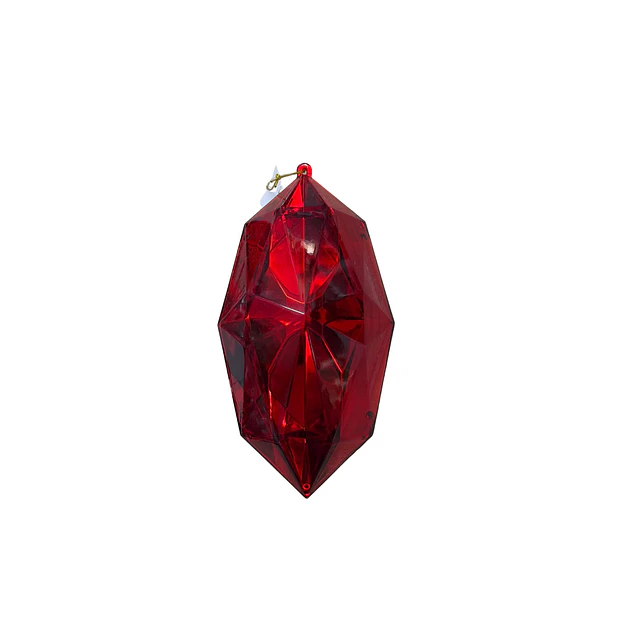 Gema decorativa roja