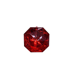 Gema decorativa roja