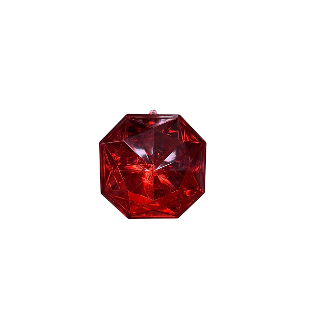Gema decorativa roja