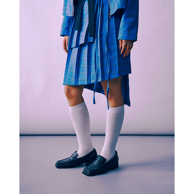 Falda asimetrica azul