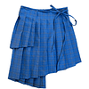 Falda asimetrica azul
