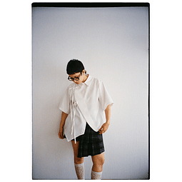 Falda asimétrica escosesa 