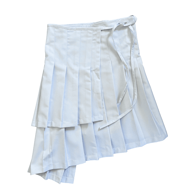 Falda asimétrica blanca