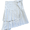 Falda asimétrica blanca