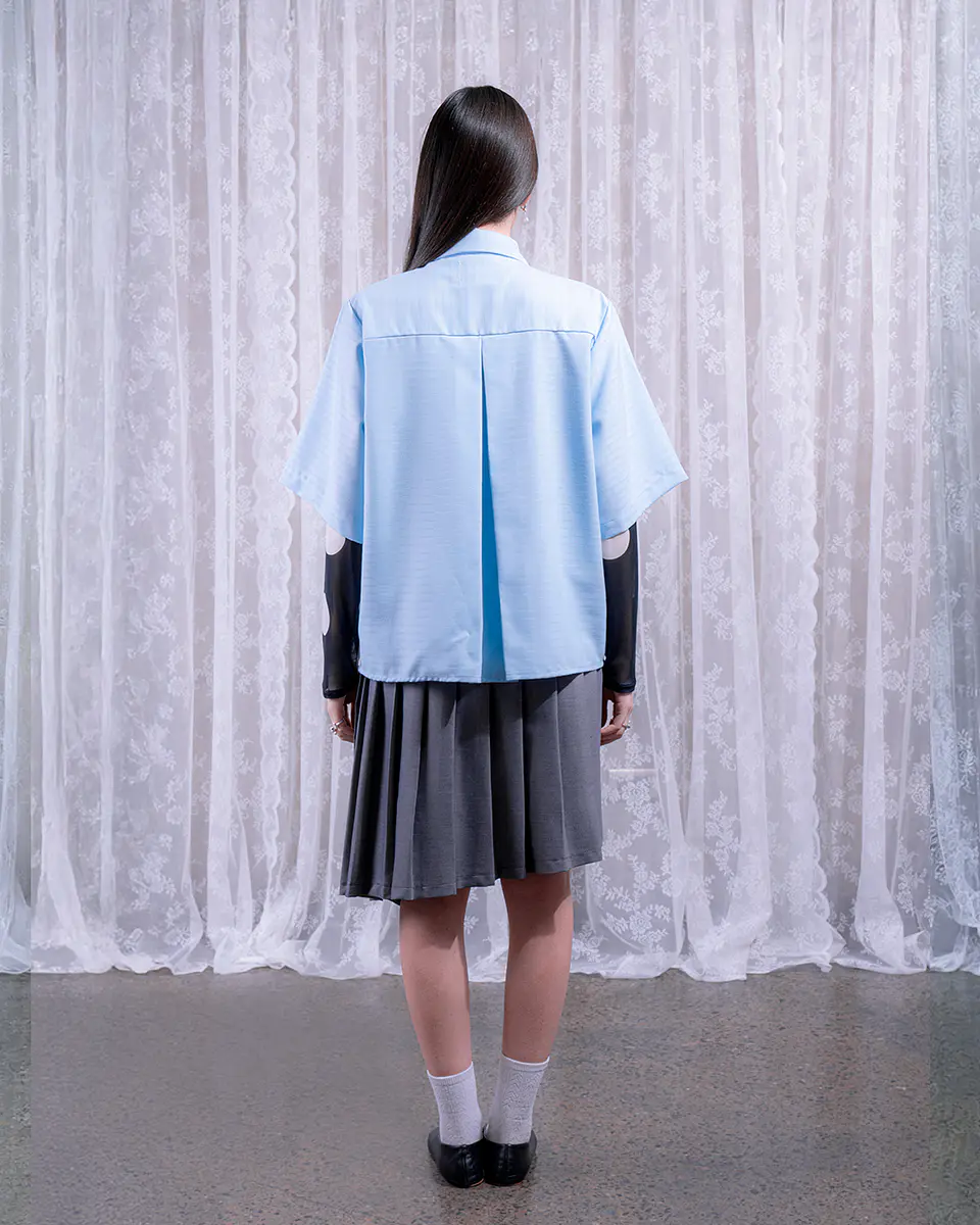Falda asimétrica gris 2