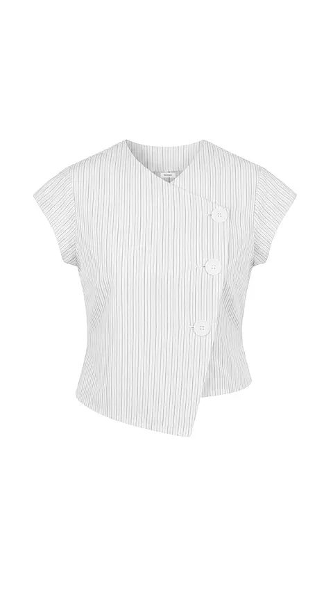 top lazos blanco 