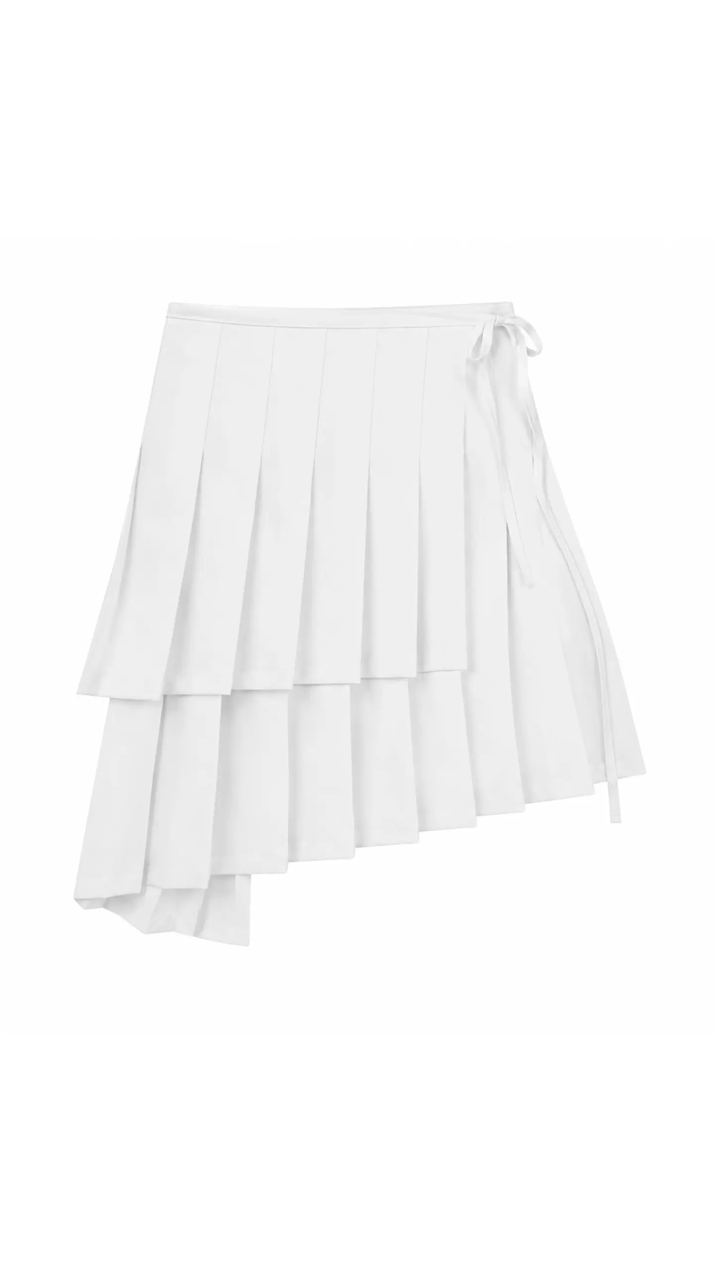 Falda asimétrica blanca 1