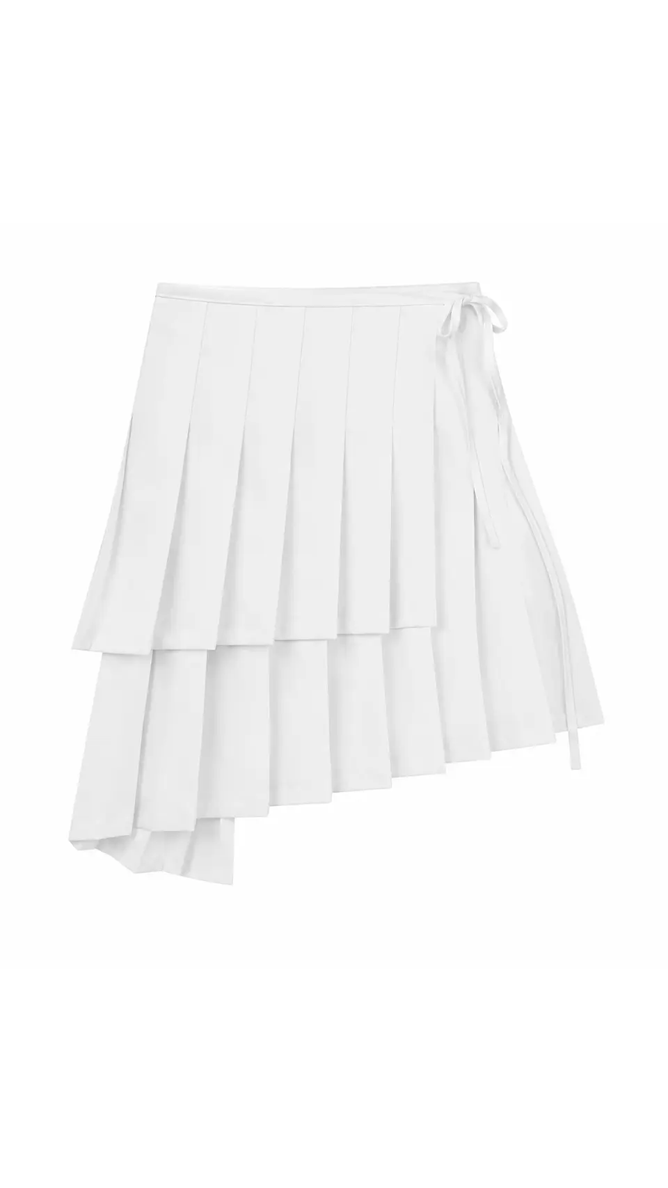 Falda asimétrica blanca 1