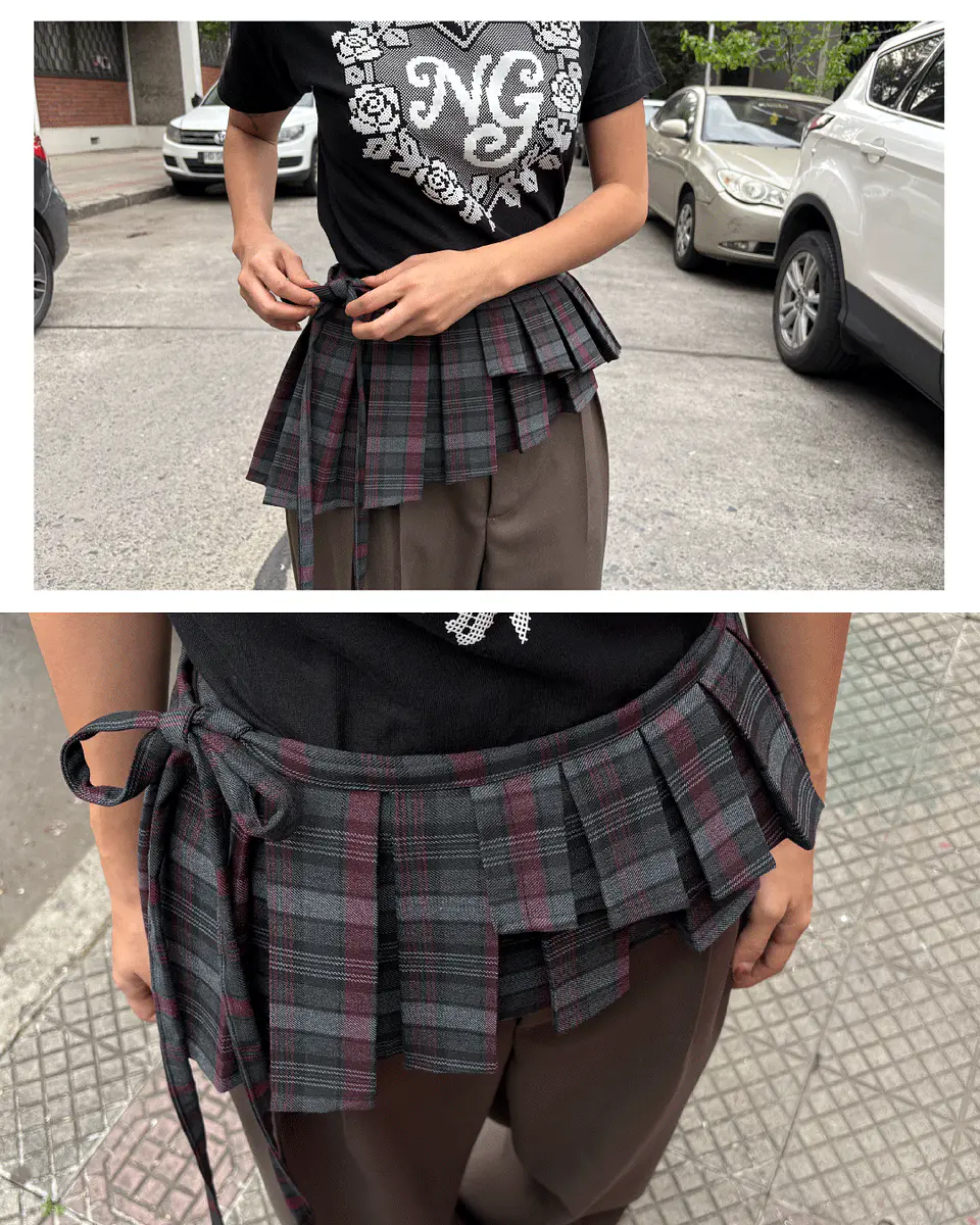 Sobre falda escocés  3