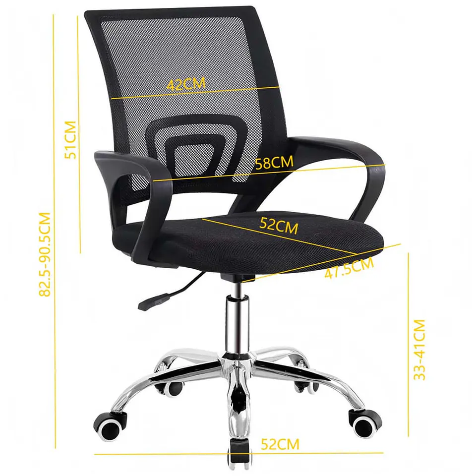 SILLA ERGONOMICA NEGRO  4