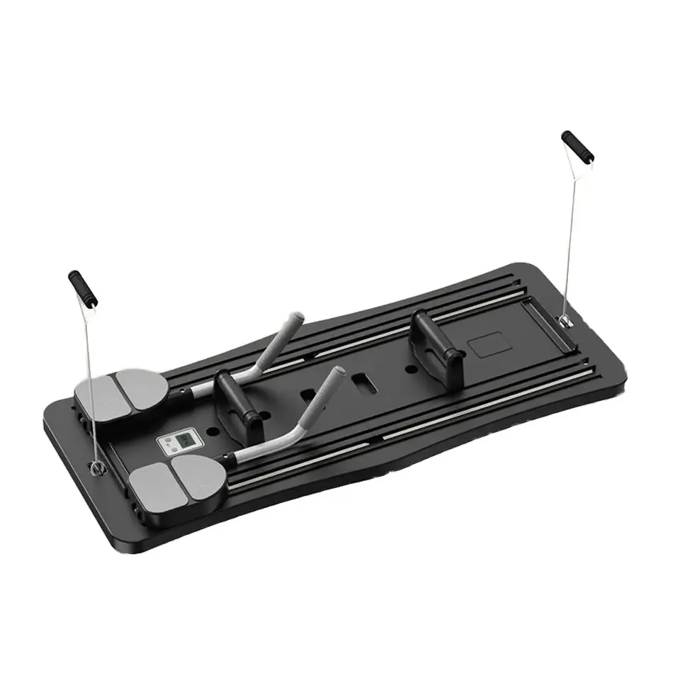 EQUIPO DE PILATES MULTIUSOS, TABLA DE EJERCICIOS ABDOMINALES PLEGABLE PARA GIMNASIO EN CASA, SET DE REFORMER DE PILATES CON TEMPORIZADOR 4