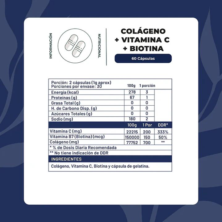 BIOTINA + COLAGENO +VITAMINA C 2