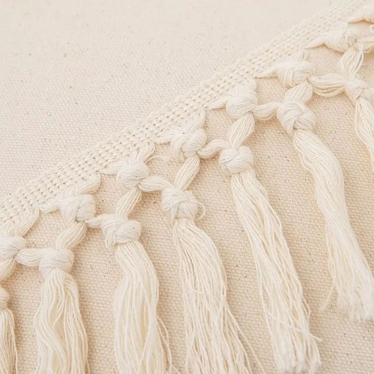 Funda Cojin Boho con Flecos Macramé 45 x 45 cm 2