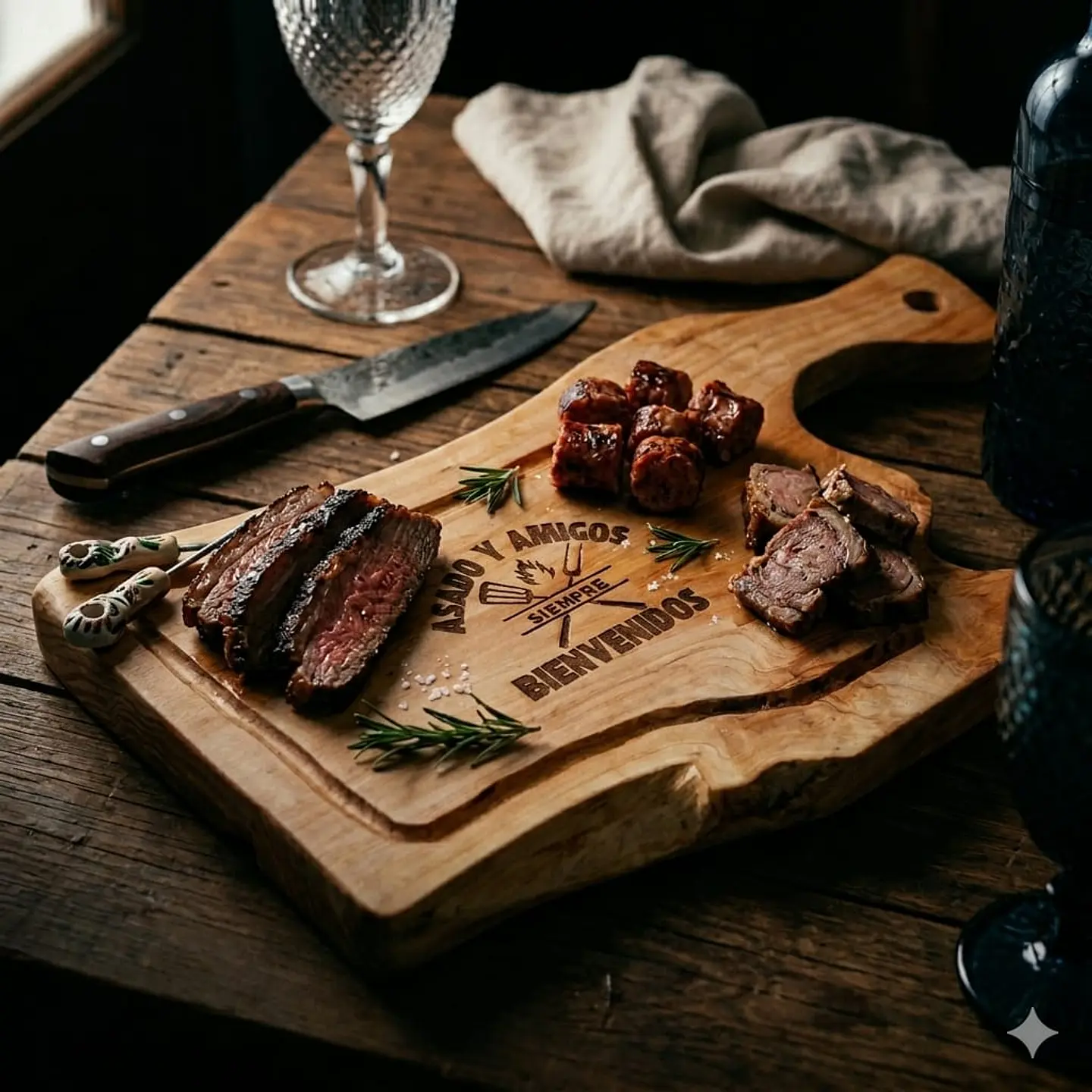 Tablas parrilleras y cocina