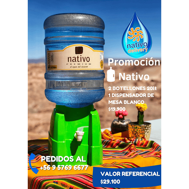 Pack Inicial Agua Purificada Nativo 20lt 
