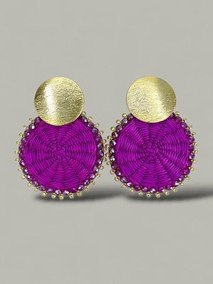 Arete Mini Iraca tejido