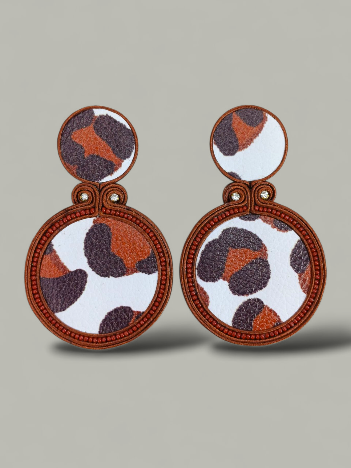 Maxi Arete Animal Print Doble 2