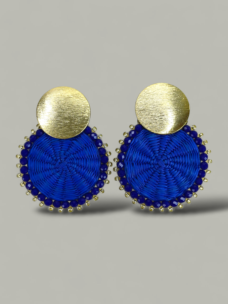 Arete Mini Iraca tejido 2