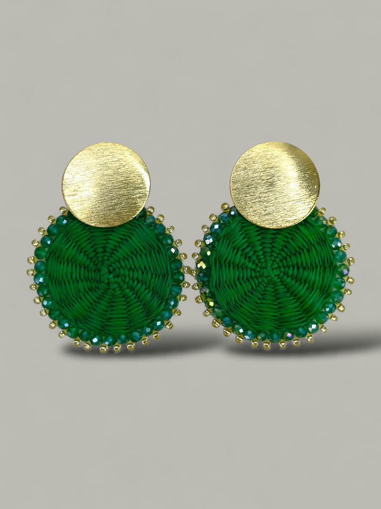 Arete Mini Iraca tejido 5