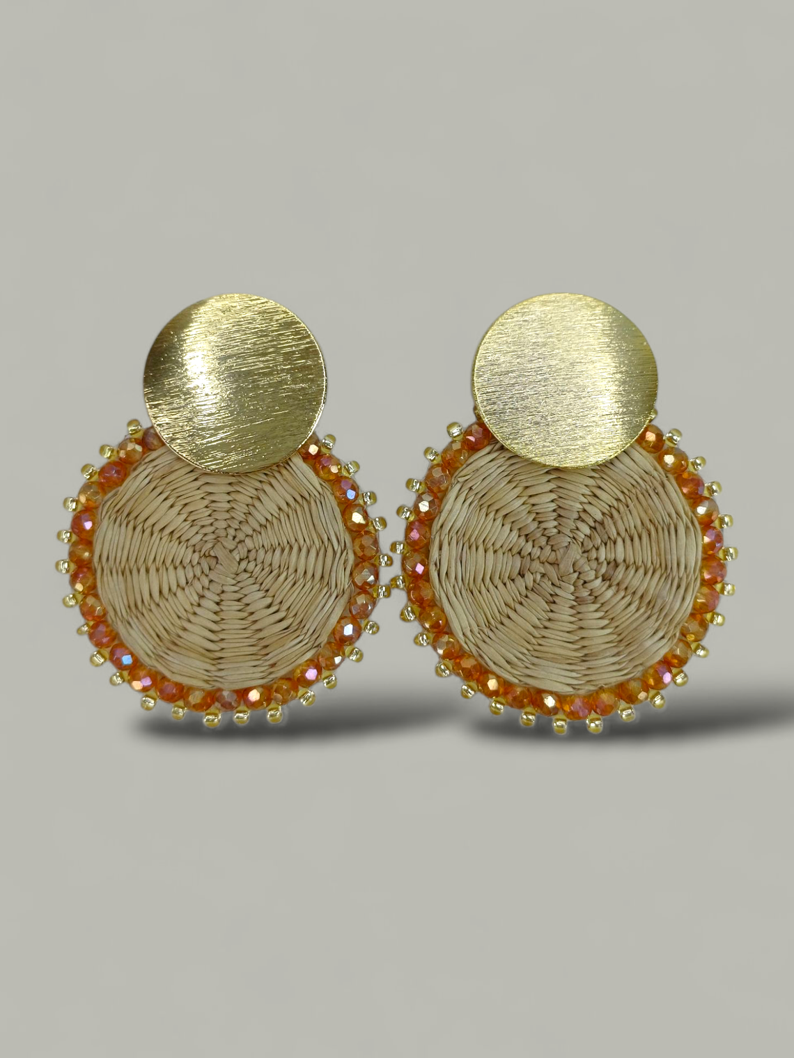 Arete Mini Iraca tejido 6