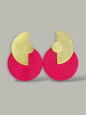 Maxi Arete Soutache Media Luna