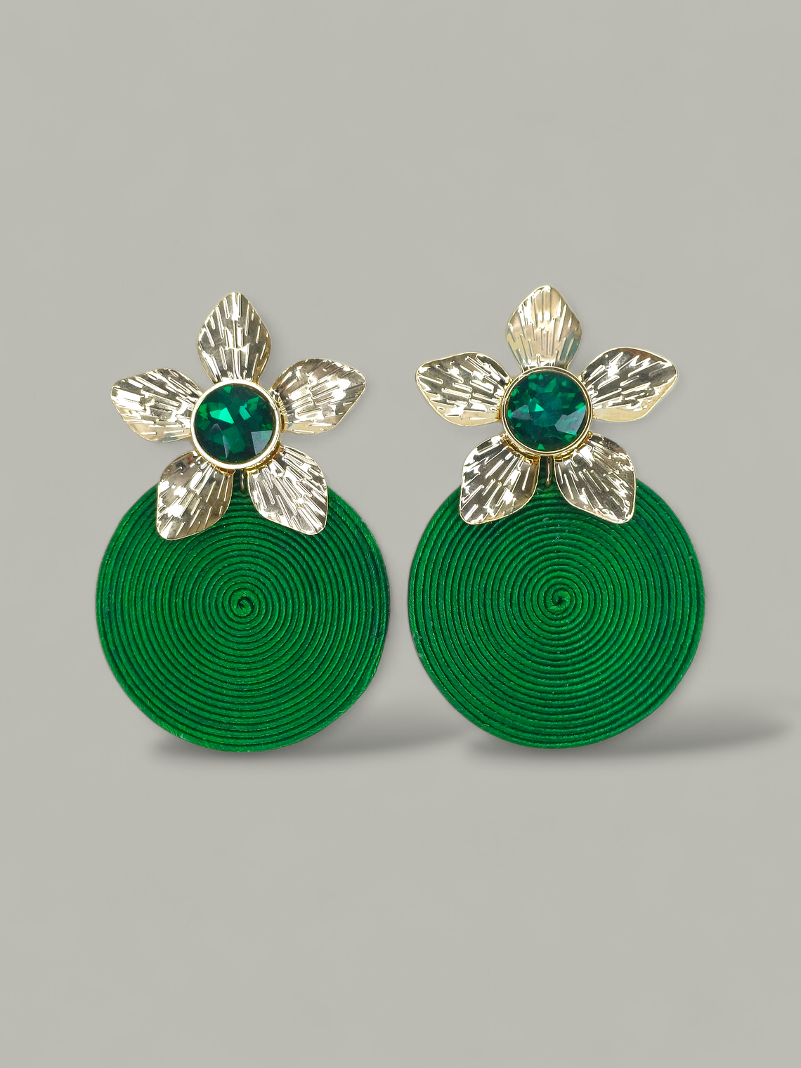 Arete Soutache flor cristal 1