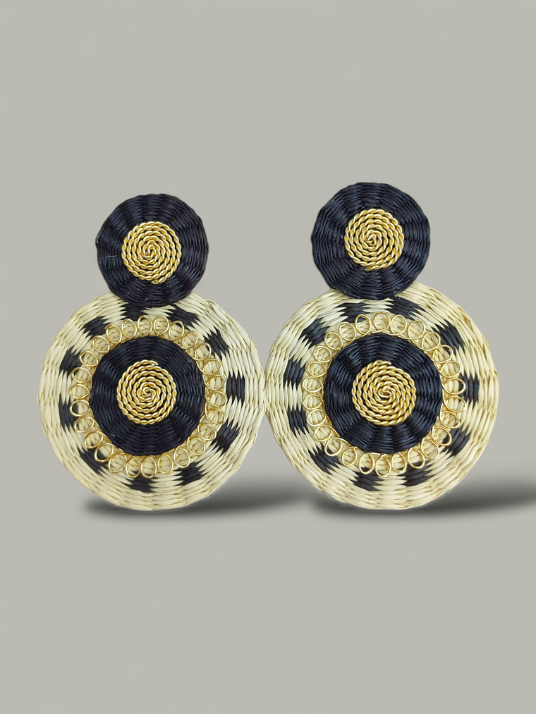 Maxi Arete Iraca Tejido Alambrismo 3