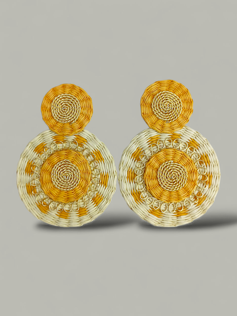 Maxi Arete Iraca Tejido Alambrismo 4