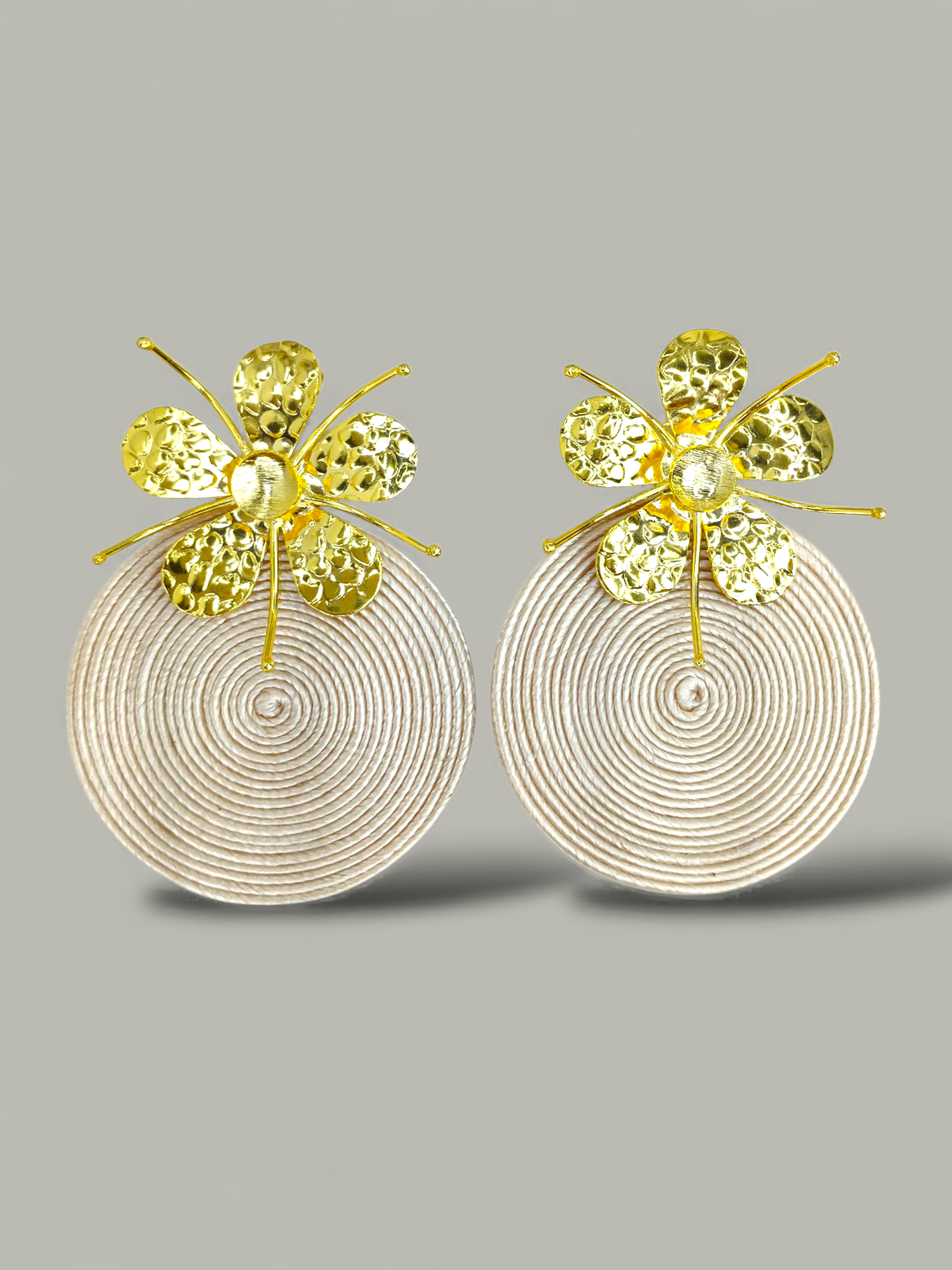 Arete Soutache topo Flor 1