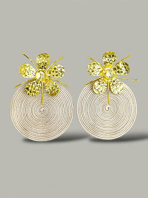 Arete Soutache topo Flor