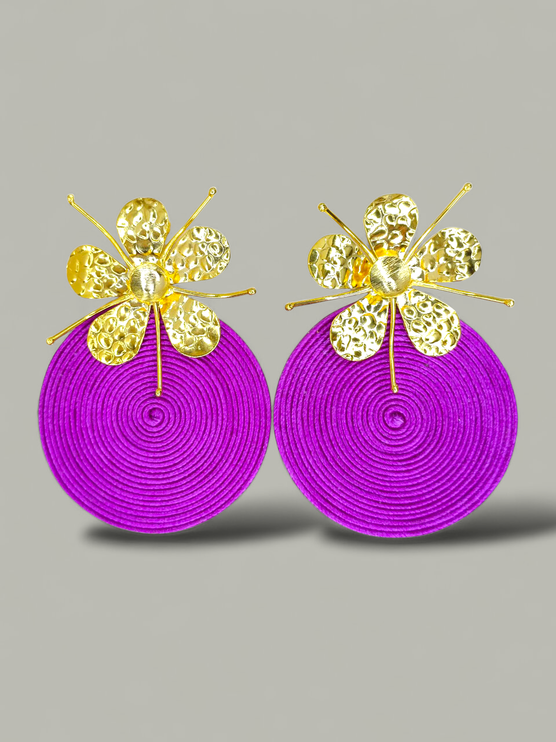 Arete Soutache topo Flor 3