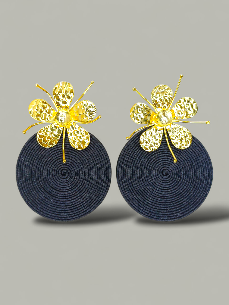 Arete Soutache topo Flor 4