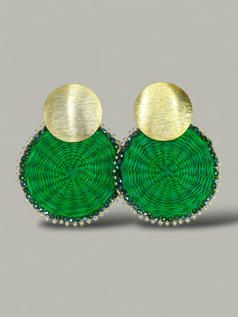 Arete Maxi Iraca tejido 1