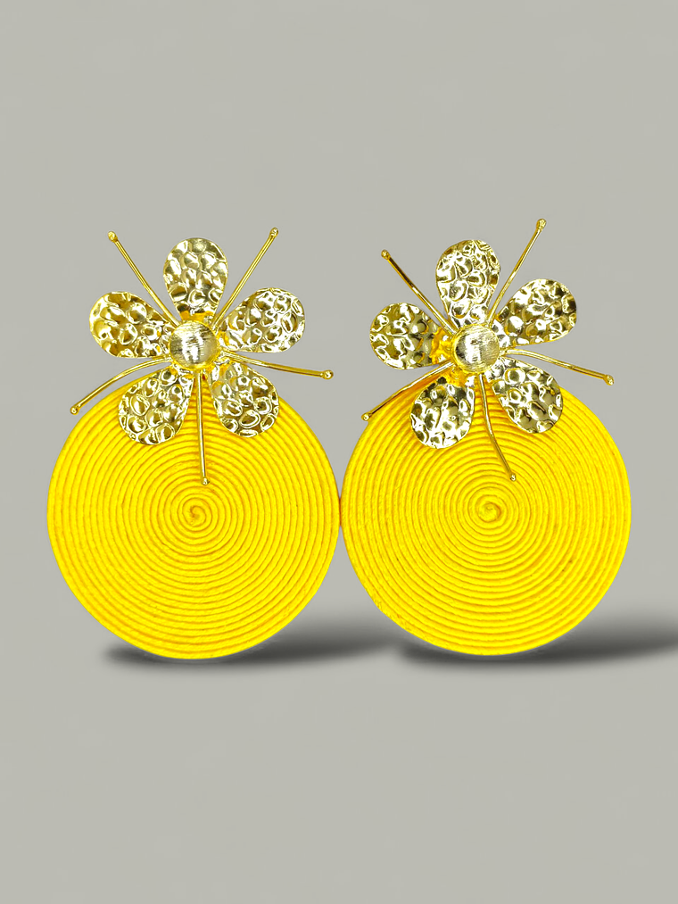 Arete Soutache topo Flor 5