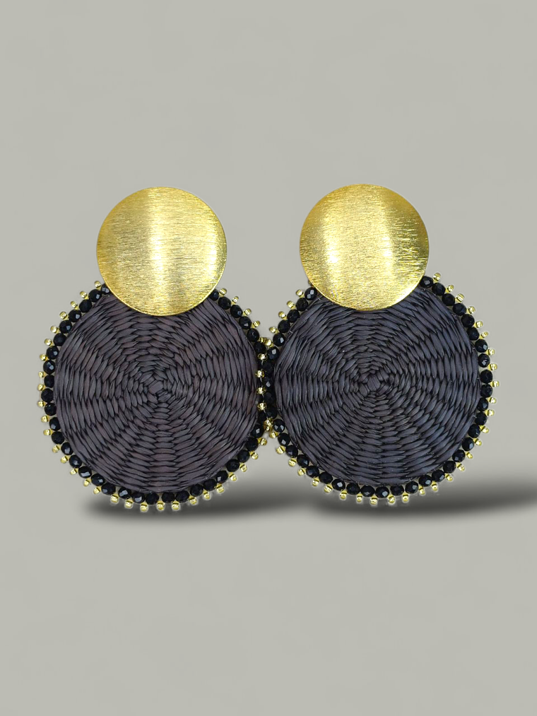 Arete Maxi Iraca tejido 2