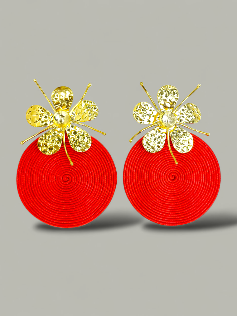 Arete Soutache topo Flor 6