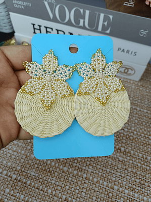 Maxi Arete Flor tejida