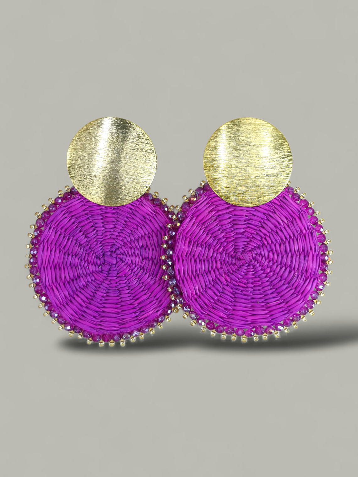 Arete Maxi Iraca tejido 6