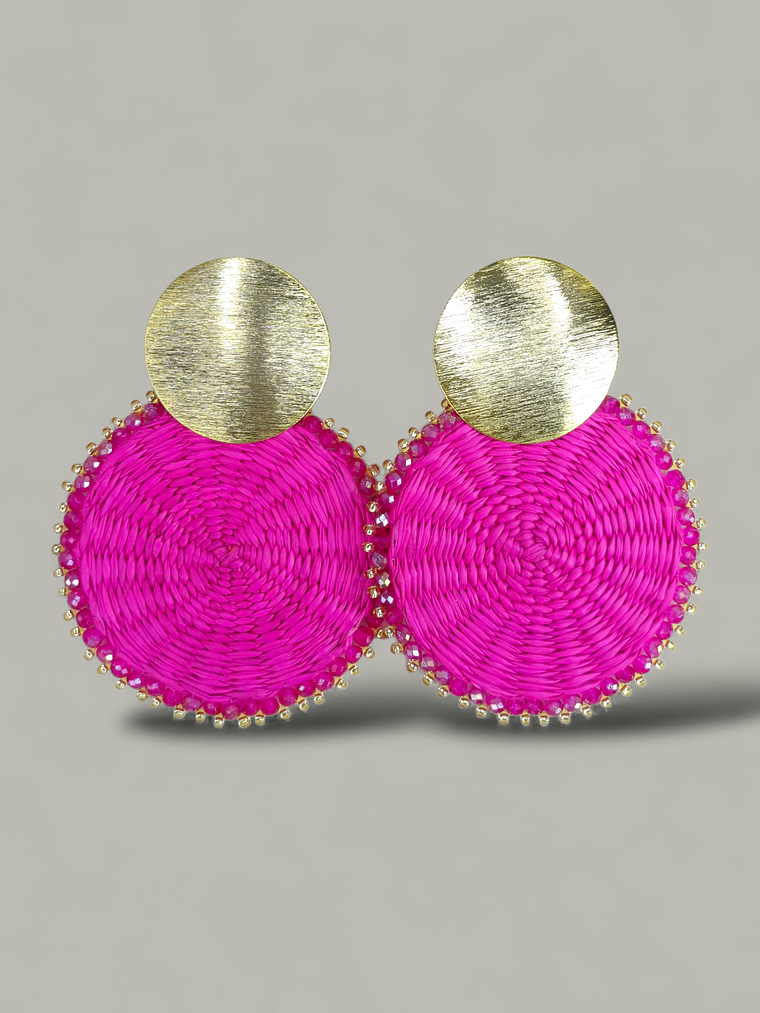 Arete Maxi Iraca tejido 7