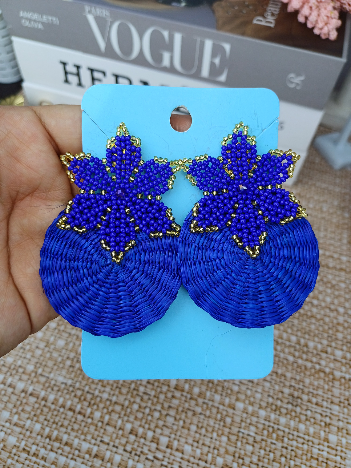 Maxi Arete Flor tejida 5