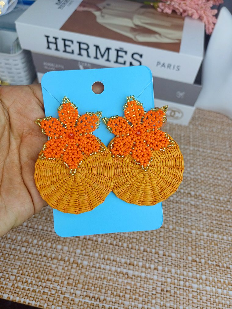 Maxi Arete Flor tejida 6